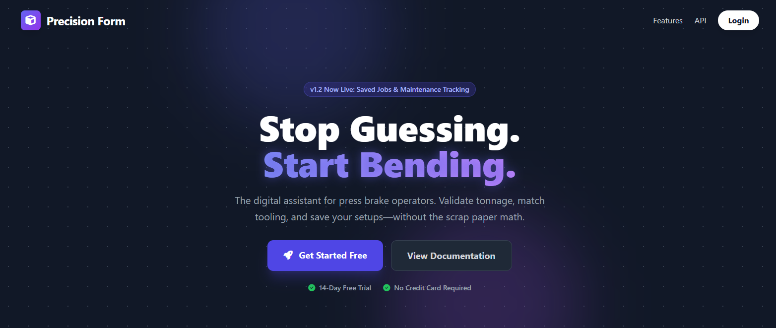 Precision Form Dashboard