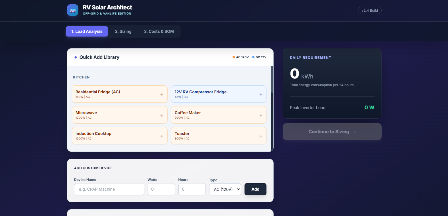 Off-Grid Solar Planner